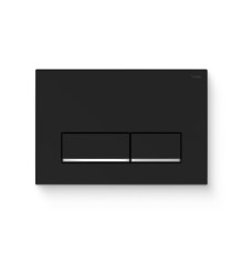 Кнопка смыва REHAU NOVA LONG 002 пластик черный матовый/хром глянцевый 521917