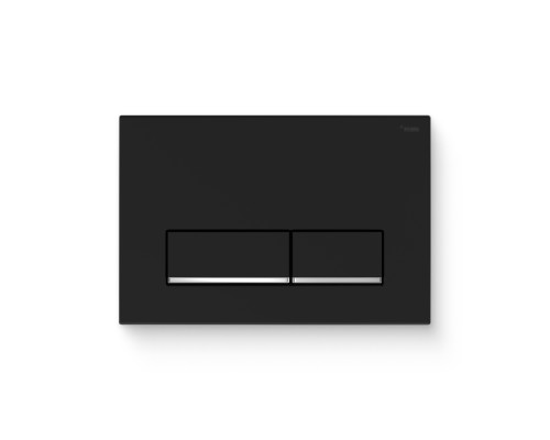 Кнопка смыва REHAU NOVA LONG 002 пластик черный матовый/хром глянцевый 521917