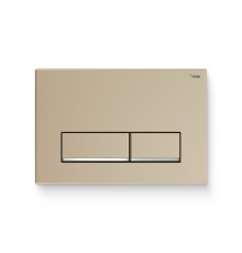 Кнопка смыва REHAU NOVA LONG 002 пластик золотой матовый полоса хром 521913