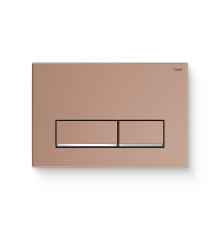 Кнопка смыва REHAU NOVA LONG 002 пластик розовое золото полоса хром 521914