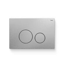 Кнопка смыва REHAU NOVA ORB STEEL нержавеющая сталь брашированная матовая 521928