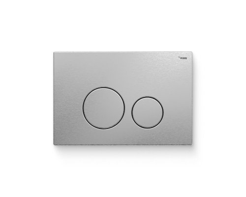 Кнопка смыва REHAU NOVA ORB STEEL нержавеющая сталь брашированная матовая 521928