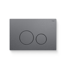 Кнопка смыва REHAU NOVA ORB STEEL нержавеющая сталь брашированный графитовый 521932