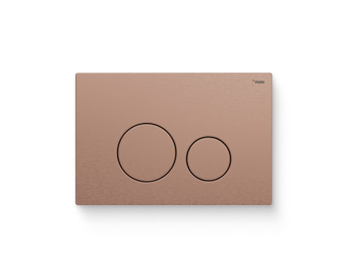 Кнопка смыва REHAU NOVA ORB STEEL нержавеющая сталь брашированное розовое золото 521929