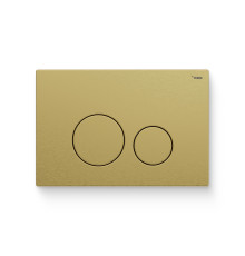 Кнопка смыва REHAU NOVA ORB STEEL нержавеющая сталь брашированное циркониевое золото 521931