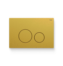 Кнопка смыва REHAU NOVA ORB STEEL нержавеющая сталь брашированное титановое золото 521930