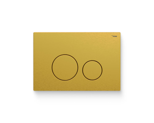 Кнопка смыва REHAU NOVA ORB STEEL нержавеющая сталь брашированное титановое золото 521930