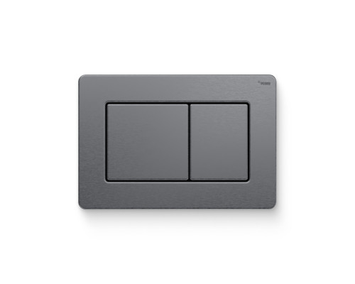 Кнопка смыва REHAU NOVA PUBLIC антивандальная нержавеющая сталь брашированный графитовый 521938