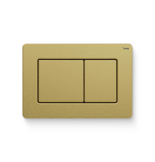 Кнопка смыва REHAU NOVA PUBLIC антивандальная нержавеющая сталь брашированное циркониевое золото 521935