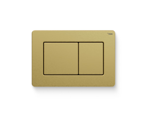 Кнопка смыва REHAU NOVA PUBLIC антивандальная нержавеющая сталь брашированное циркониевое золото 521935