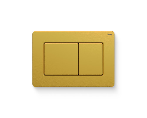 Кнопка смыва REHAU NOVA PUBLIC антивандальная нержавеющая сталь брашированное титановое золото 521937