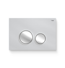Кнопка смыва REHAU NOVA ORB GLASS закаленное стекло белый/хром глянцевый 521925