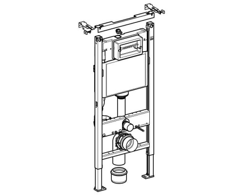 Модуль Geberit Duofix Basic для подвесного унитаза, 112 см, с бачком Delta 12 см