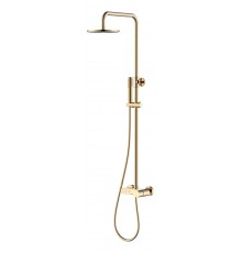 Boheme Stick Diamond Душевая стойка: смеситель, ручной душ, шланг, верхний душ, цвет: gold 128-GG