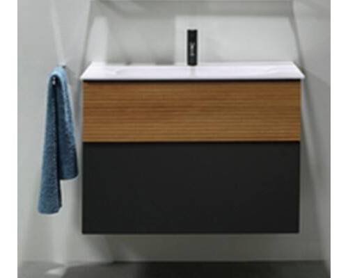 Тумба под раковину, Burg, Fiumo, шгв 820-490-610, цвет-tectona cinnmon decor/graphite soft matt Тумба под раковину, Burg, Fiumo, шгв 820-490-610, цвет-tectona cinnmon decor/graphite soft matt