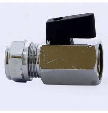 Кран мини обжим-В флажок TIEMME 15x1/2"