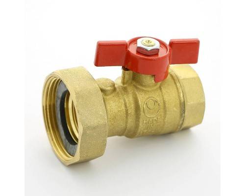 Кран шаровой ВВ 1" UNI-FITT х 1 1/2" с накидной гайкой и уплотнением