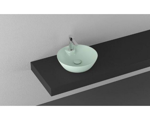 Раковина, ISVEA, SistemaY Soft, шгв 450-450-120, отверстия для смесителя-1, цвет-мятно-зеленый матовый