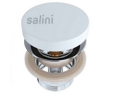 Донный клапан, Salini, D 502, для раковины, цвет крышки-белый матовый