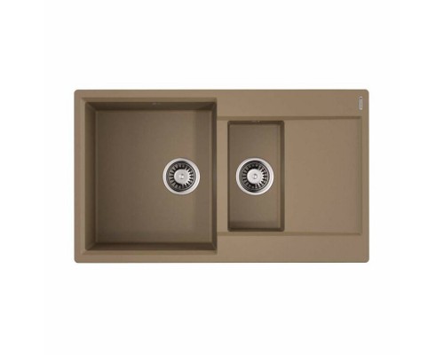 Мойка, OMOIKIRI, Daisen, шгв 860-510-215, отверстия для смесителя-6 промаркированных, чаши-2, цвет-карамель