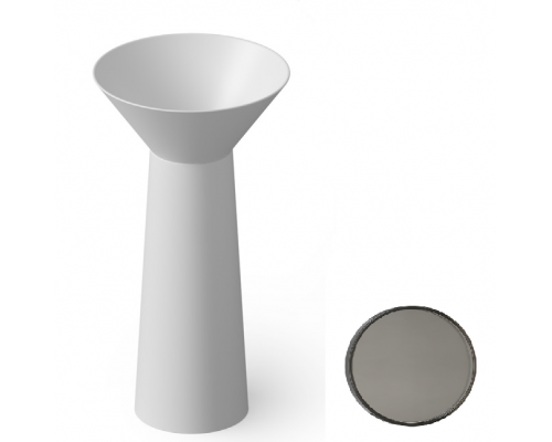 Раковина, DEA Design, Pedestal Basin, шгв 480-480-900, отверстия для смесителя-отсутствуют, цвет-Smoky Black Раковина, DEA Design, Pedestal Basin, шгв 480-480-900, отверстия для смесителя-отсутствуют, цвет-Smoky Black