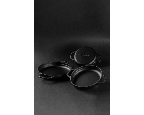 Сковорода с двойной ручкой HS Y KTV 22 SH BLACK MAT