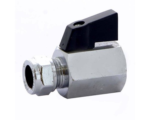 Кран мини обжим-В флажок TIEMME 12x1/2"