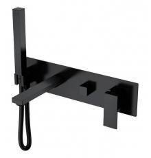 Boheme Qubic Смеситель для ванны встроенный 42x18,8x10h см, цвет: black 474-2-B