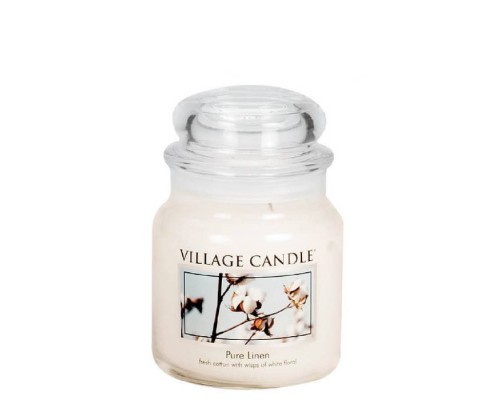Декоративная свеча Village Candle Хлопок и лен (389 грамм)