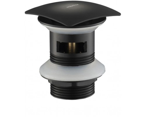 AQ6004MB сливной набор для раковины Push-open с переливом, крышка квадратная, матовый черный AQ6004MB