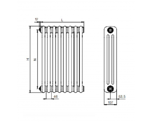 Rifar TUBOG TUB 3037 22 секции (белый)