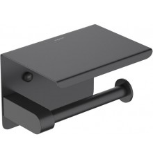 AQ4939MB ЕВРОПА бумагодержатель с полкой, матовый черный AQ4939MB