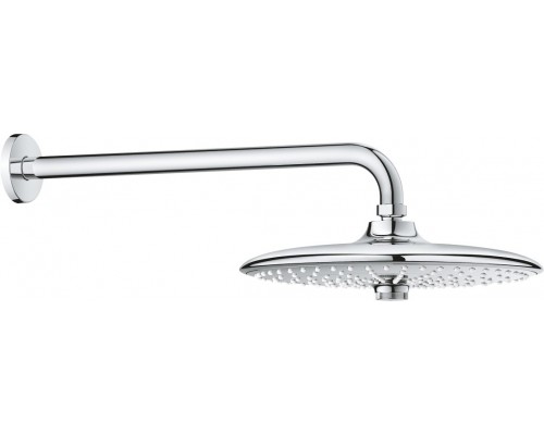 26459000 Euphoria 260 SmartControl Верхний душ 3 режима, с душевым кронштейном 380 мм, расход 9,5 л/мин, хром 26459000