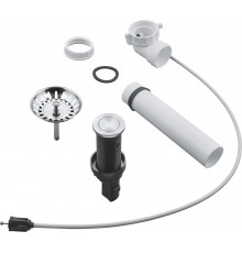 40986SD0 Сливной гарнитур для мойки с нажимным механизмом, матовая нержавеющая сталь 40986SD0