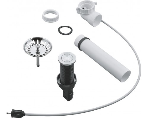 40986SD0 Сливной гарнитур для мойки с нажимным механизмом, матовая нержавеющая сталь 40986SD0