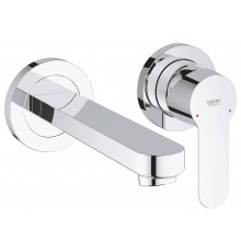 20474000 BauEdge Смеситель для раковины, на 2 отверстия, настенный монтаж, хром 20474000