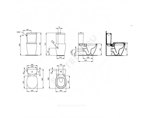 Унитаз б/бачка CONNECT г/вып б/сид Ideal Standard E803701