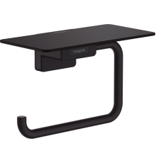 41772670 HG AddStoris бумагодержатель с полкой матовый черный 41772670