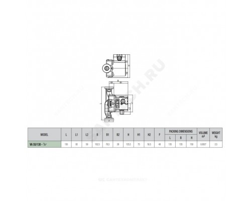 Насос циркул VA 55/130 1/2" PN10 230В б/к DAB 60182175H