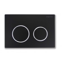 TDI-0000003 (007D) Панель смыва Small Черная матовая ободок хром (клавиши круглые) для INS-0000018 с верхней кнопкой смыва TDI-0000003