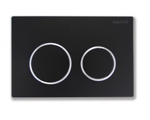 TDI-0000003 (007D) Панель смыва Small Черная матовая ободок хром (клавиши круглые) для INS-0000018 с верхней кнопкой смыва TDI-0000003