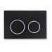 TDI-0000003 (007D) Панель смыва Small Черная матовая ободок хром (клавиши круглые) для INS-0000018 с верхней кнопкой смыва TDI-0000003