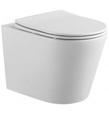 AQ1904-00 ВЕГА Унитаз-компакт подвесной безободковый 490360320мм, тонкое сиденье с механизмом плавного закрывания, крепеж AQ1904-00