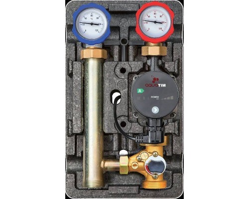 Насосная группа Meibes MK со смесителем 1" с насосом Grundfos UPM3 Hybrid 25-70, подача слева