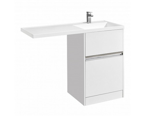 1A2359K0LH010 Набор: 1A235901LH010 Тумба-умывальник Лондри 60/ 1A72243KLH010 Раковина Лондри 120 правая, бел. 1A2359K0LH010