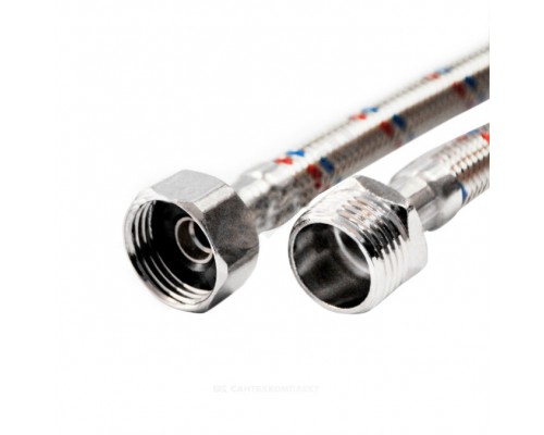 Подводка гибкая д/воды нерж М1/2"-Н1/2" L=2.5м нж/г VALFEX S/S 250сm В-Н