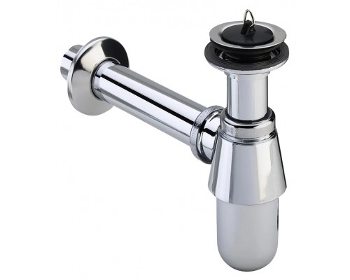 366681 Сифон для раковины (латунь), с пробкой, 1 1/4 x 32, хром, разъёмная чашка выпуска 366681