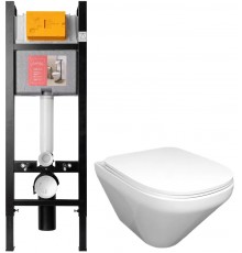 E21774RU-00 Унитаз c инсталляцией 40 см Jacob Delafon Modern Life, сиденье тонкое микролифт, (E33131RU-NF+E77168+E77725) E21774RU-00