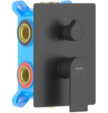 AQ1447MB ЛИРА смеситель для ванны 3 режима (внешняя и скрытая часть), матовый черный AQ1447MB