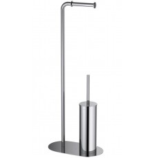AQ4231CR ОБЕРОН держатель туалетной бумаги с ершиком напольный AQ4231CR
